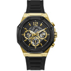 Guess Men’s Quartz Silicone Strap Black Dial 44mm Watch GW0263G1