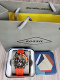 Fossil BQ2500 Bannon Multifunction Orange Silicone Watch