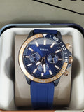 Fossil Bannon Multifunction Blue Silicone Watch BQ2498