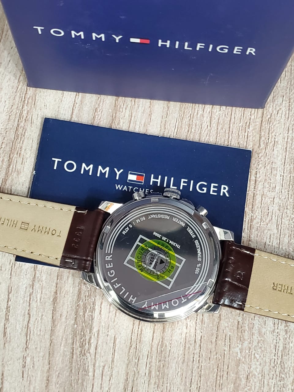 Tommy Hilfiger Stainless Steel Brown Leather Strap Men’s Watch 1791290