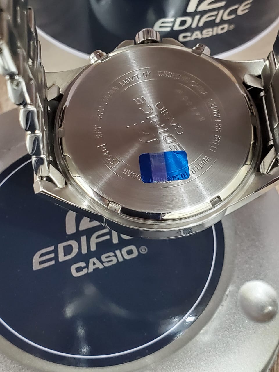 Casio Men’s Edifice Quartz Watch with Stainless-Steel Strap, Silver, 22 (Model: EFV-530D)