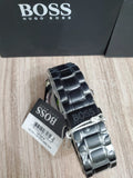 Hugo Boss Men’s Chronograph Trophy Black Stainless Steel Bracelet Watch 44mm-1513675