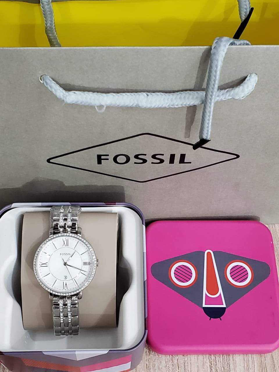 FOSSIL Jacqueline Silver Dial Stainless Steel Ladies Watch ES3545