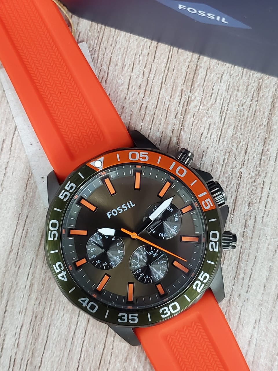 Fossil BQ2500 Bannon Multifunction Orange Silicone Watch