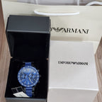 Emporio Armani Blue Dial Stainless Steel Men's Watch AR70001