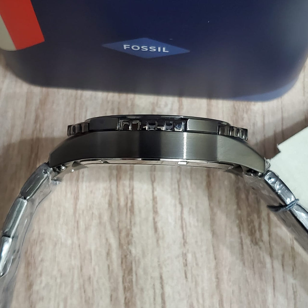 Fossil Garrett Chronograph Smoke Stainless Steel Men's Watch Fs5621
