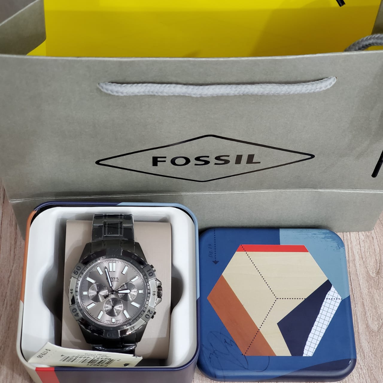 Fossil Garrett Chronograph Smoke Stainless Steel Men's Watch Fs5621