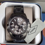 Fossil Garrett Chronograph Smoke Stainless Steel Men's Watch Fs5621
