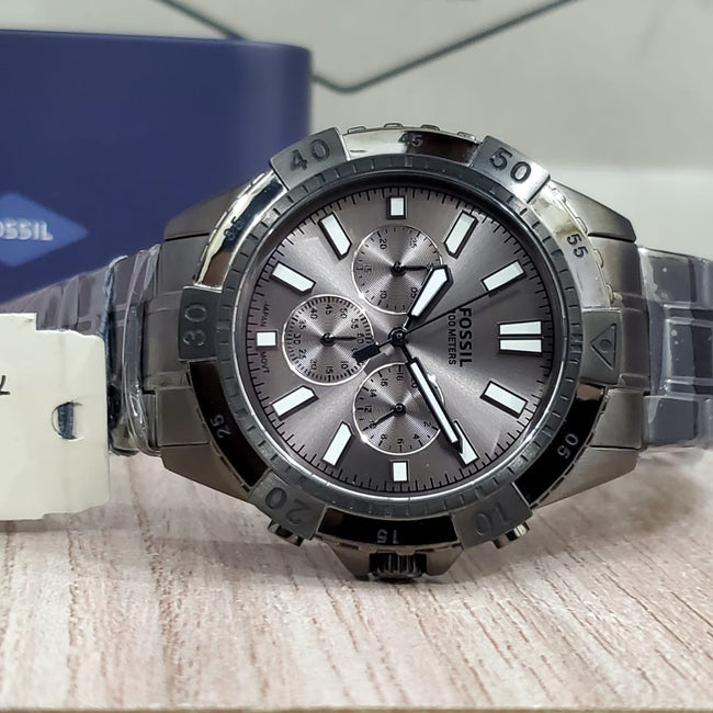 Fossil Garrett Chronograph Smoke Stainless Steel Men's Watch Fs5621 Main Image