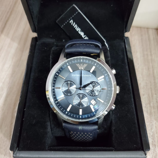 EMPORIO ARMANIClassic Chronograph Blue Dial Men's Watch AR2473 Hover Image