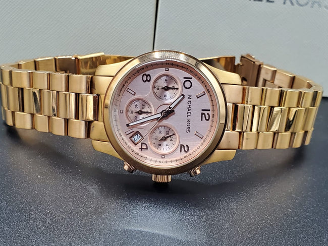 Michael Kors Women's Runway Rose Gold-Tone Watch MK5128 Main Image