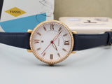 FOSSIL Jacqueline White Dial Ladies Leather Watch ES4291