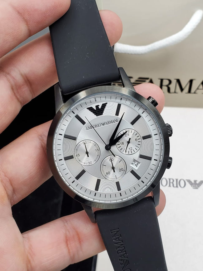 EMPORIO ARMANI Chronograph Quartz Silver Dial Men’s Watch AR11048 Hover Image