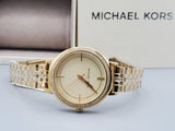 MICHAEL KORS Cinthia Gold Dial Crystal Ladies Watch MK3681