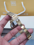 MICHAEL KORS Cinthia Gold Dial Crystal Ladies Watch MK3681
