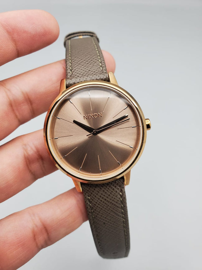 Nixon Kensington Rose-Gold Brown Dial Leather Ladies Watch A108-2214 Main Image