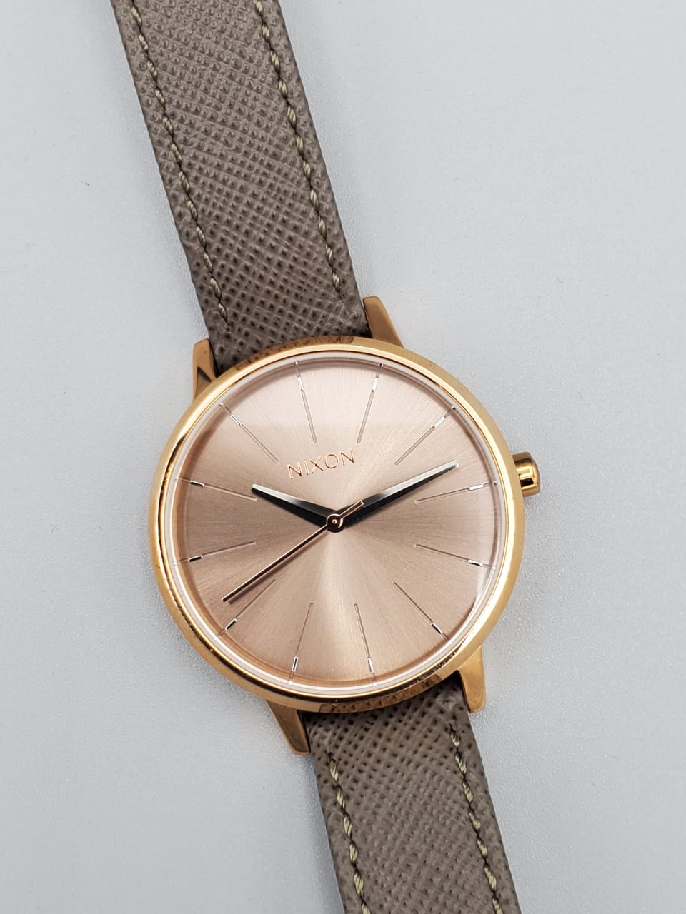 Nixon Kensington Rose-Gold Brown Dial Leather Ladies Watch A108-2214