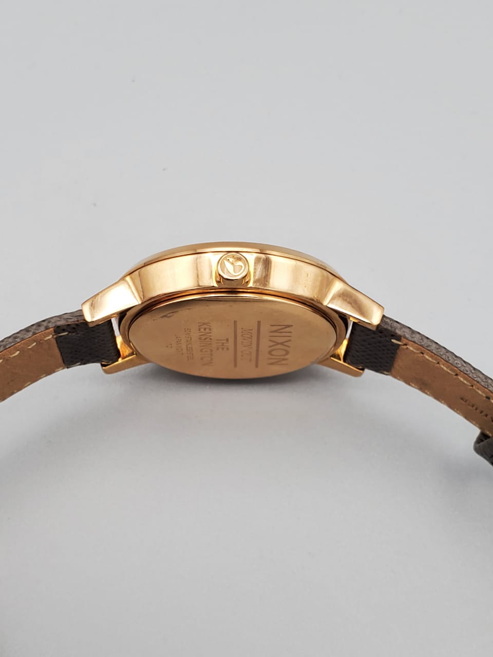 Nixon Kensington Rose-Gold Brown Dial Leather Ladies Watch A108-2214