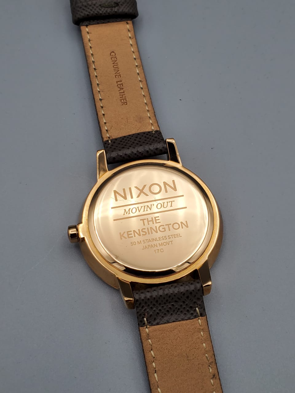 Nixon Kensington Rose-Gold Brown Dial Leather Ladies Watch A108-2214