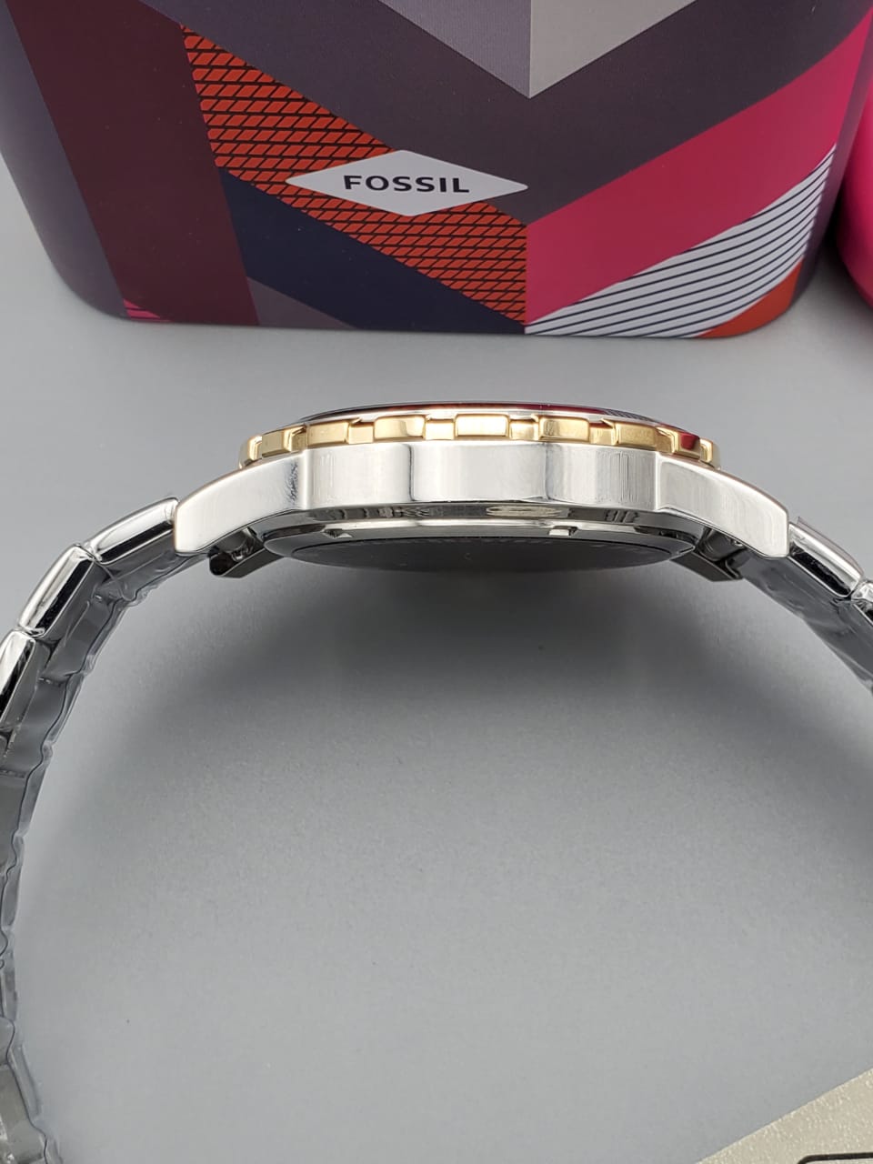 FOSSIL Dean Chronograph Silver Dial Two-tone Men's Watch FS4795