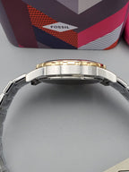 FOSSIL Dean Chronograph Silver Dial Two-tone Men's Watch FS4795