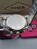 FOSSIL Dean Chronograph Silver Dial Two-tone Men's Watch FS4795