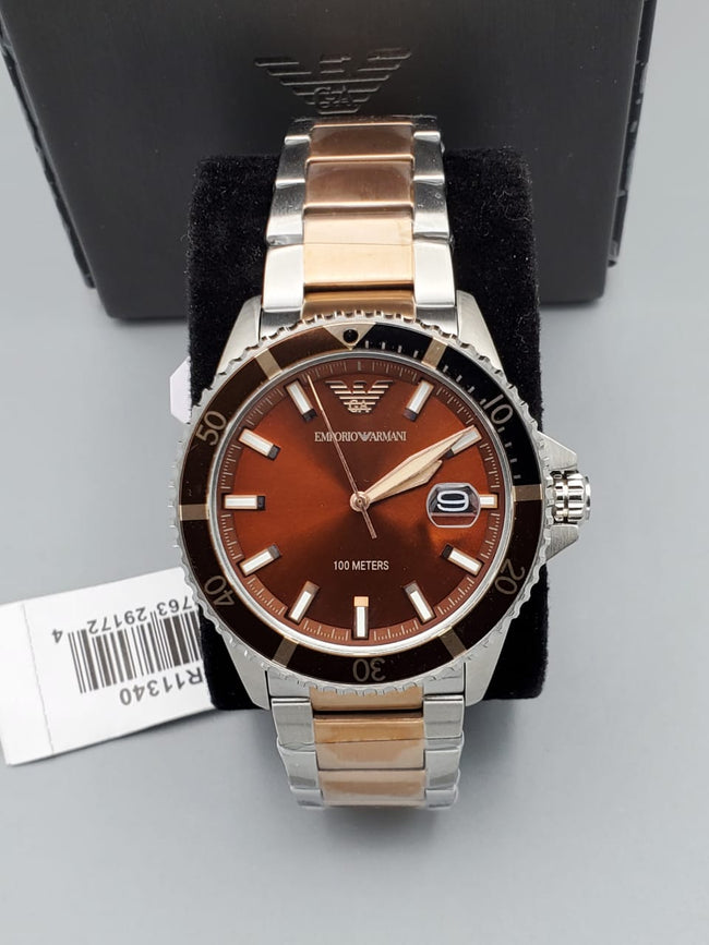 Emporio Armani 3-Hand Two-Tone Stainless Steel Bracelet Watch AR11340 Main Image