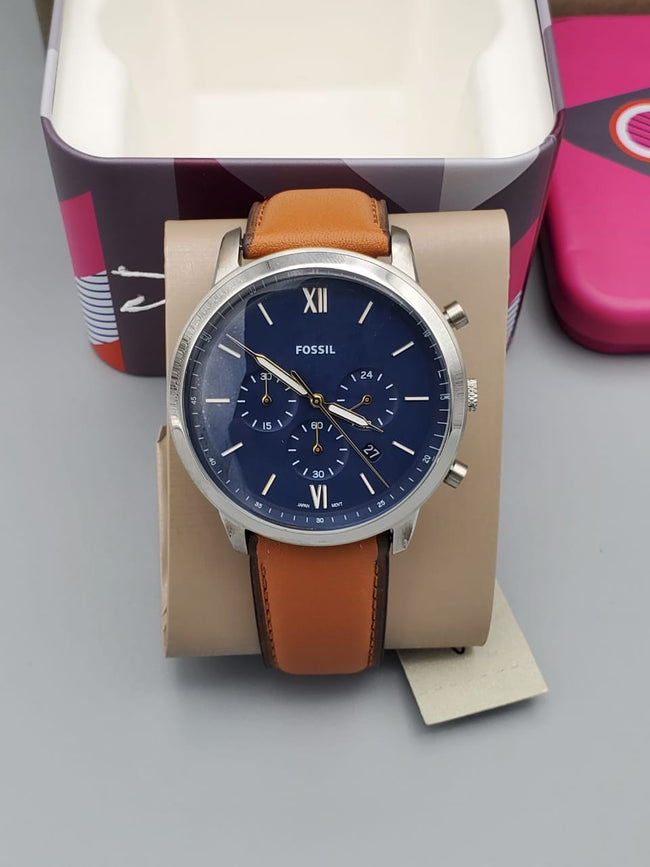 Fossil Neutra Chronograph Brown Leather Watch FS5453 Main Image