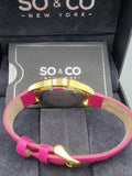 SO & CO New York Women's 5201.2 SoHo Analog Display Quartz Pink Watch (1 year international Warranty)