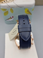 Fossil Men’s Chronograph Quartz Blue Leather Strap Blue Dial 44mm Watch FS5436