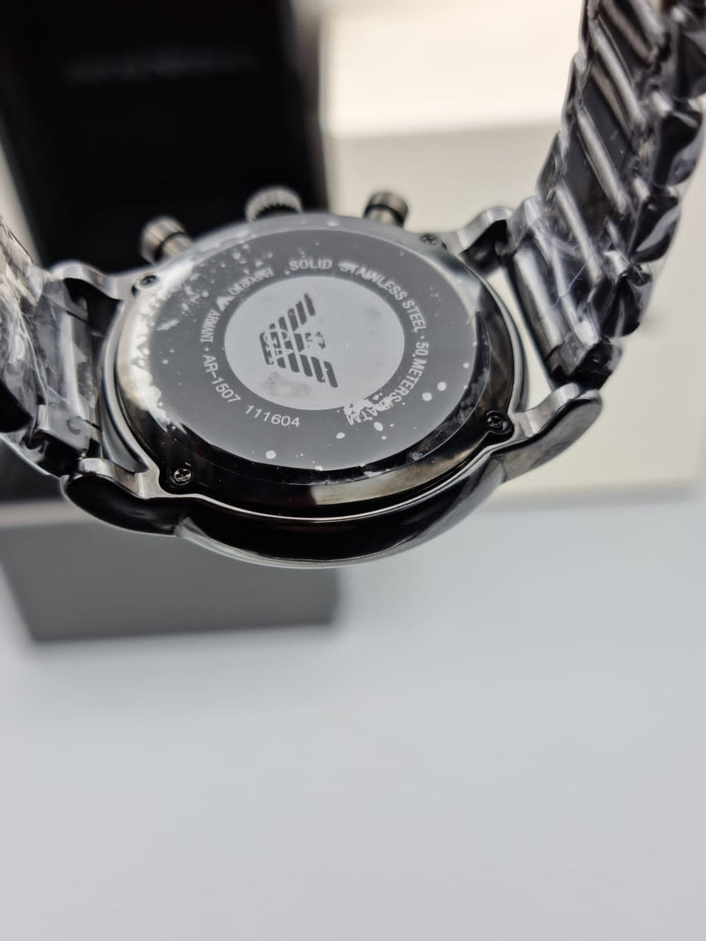 Emporio Armani Mens Analog-Quartz Watch with Ceramic Strap AR1507