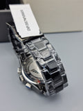 Emporio Armani Men’s Chronograph Quartz Stainless Steel Black Dial 43mm Watch AR1400