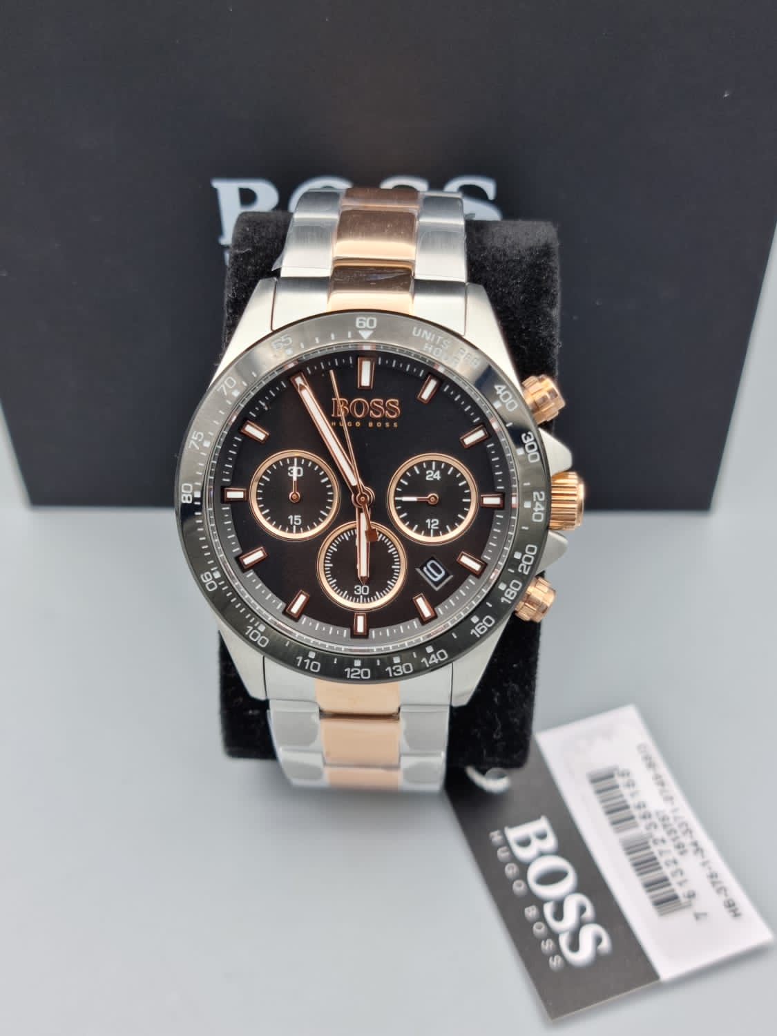 Hugo Boss Men’s Analog Stainless Steel Black Dial 45mm Watch 1513757