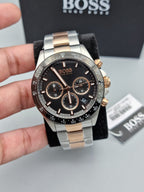 Hugo Boss Men’s Analog Stainless Steel Black Dial 45mm Watch 1513757