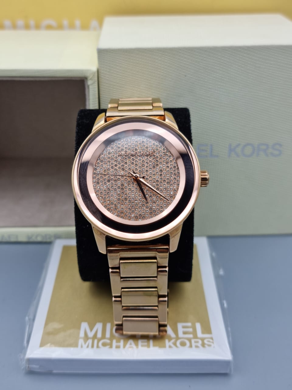 MICHAEL KORS Kinley Pave Rose Dial Ladies Watch MK6210