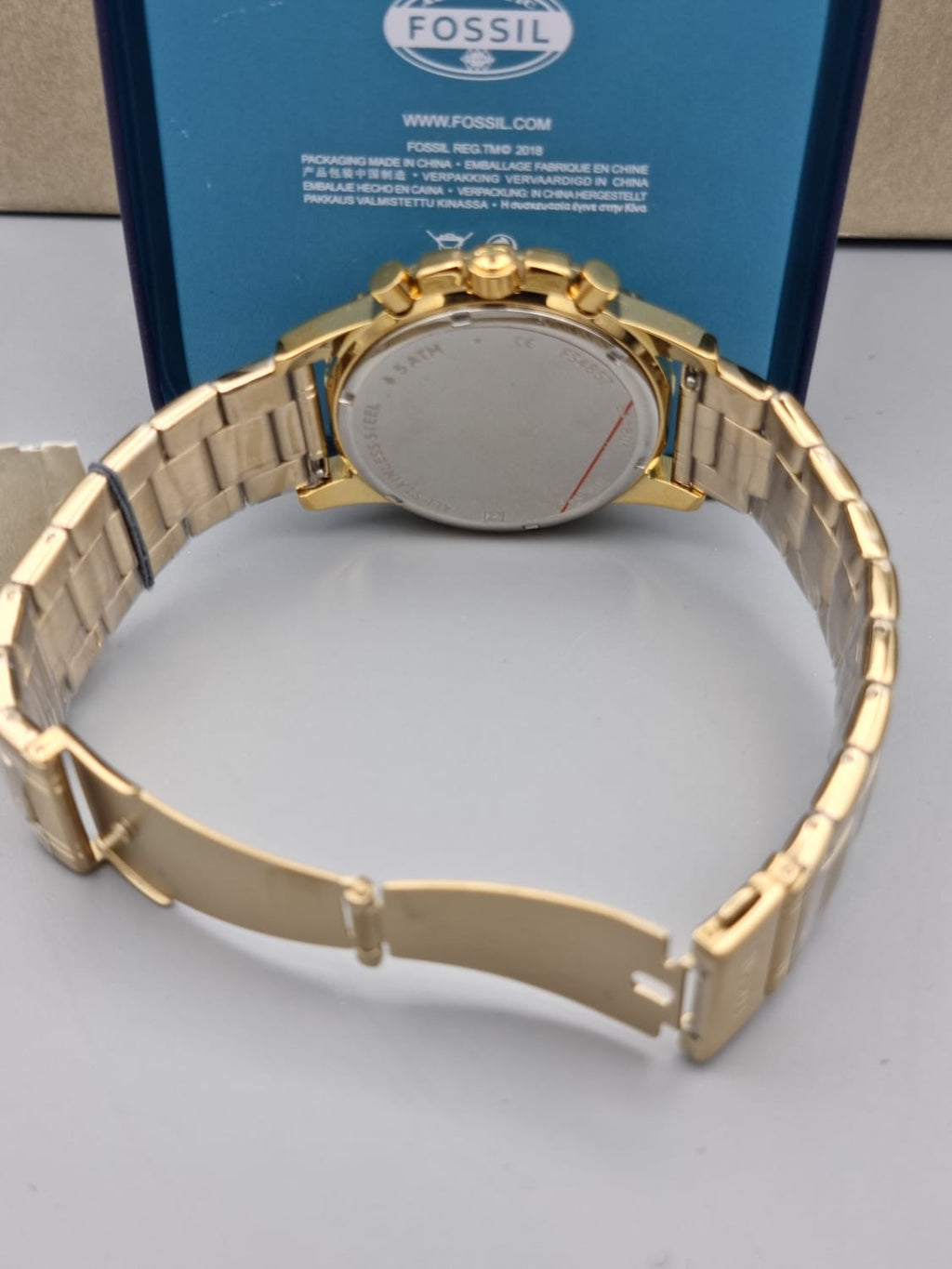 FOSSIL Dean Chronograph Champagne Dial Gold-tone Men's Watch FS4867