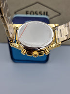 FOSSIL Dean Chronograph Champagne Dial Gold-tone Men's Watch FS4867