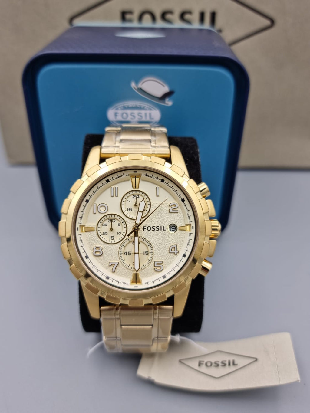 FOSSIL Dean Chronograph Champagne Dial Gold-tone Men's Watch FS4867