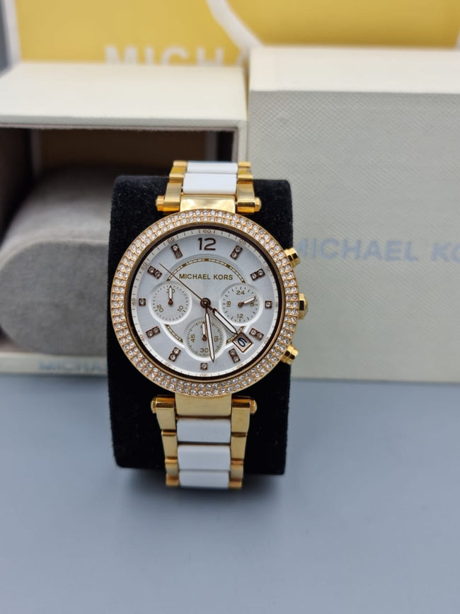 MICHAEL KORS Parker Chronograph Quartz White Dial Ladies Watch MK5774 Main Image