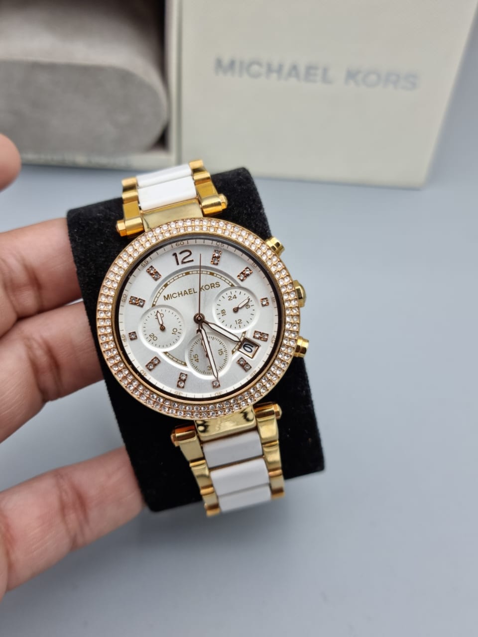 MICHAEL KORS Parker Chronograph Quartz White Dial Ladies Watch MK5774