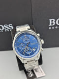 Hugo Boss Men’s Chronograph Quartz Stainless Steel Blue Dial 44mm Watch 1513478