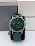 EMPORIO ARMANI Luigi Green Dial Men's Chronograph Watch AR195