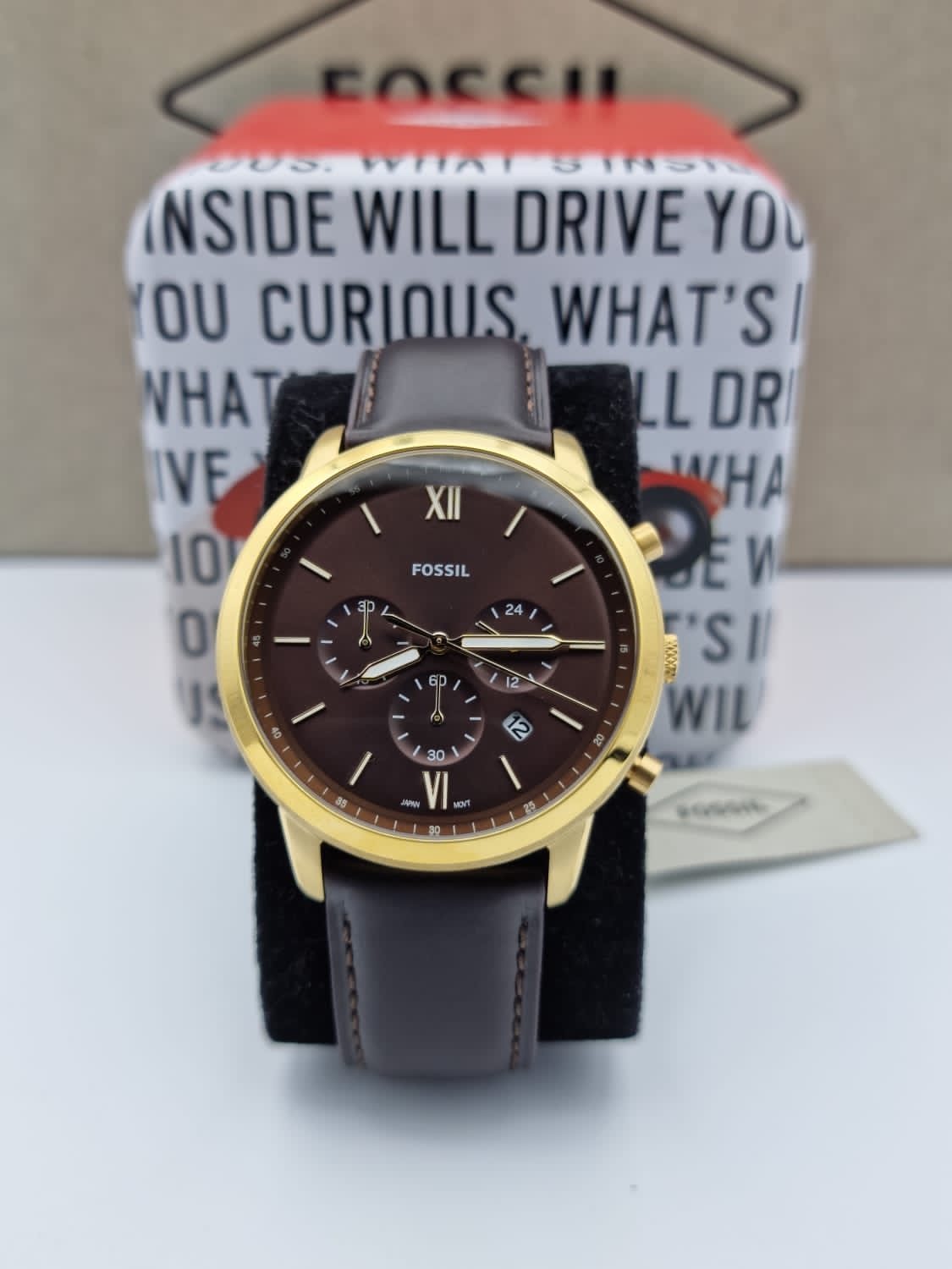 Fossil Neutra Chronograph Brown Leather Watch FS5763