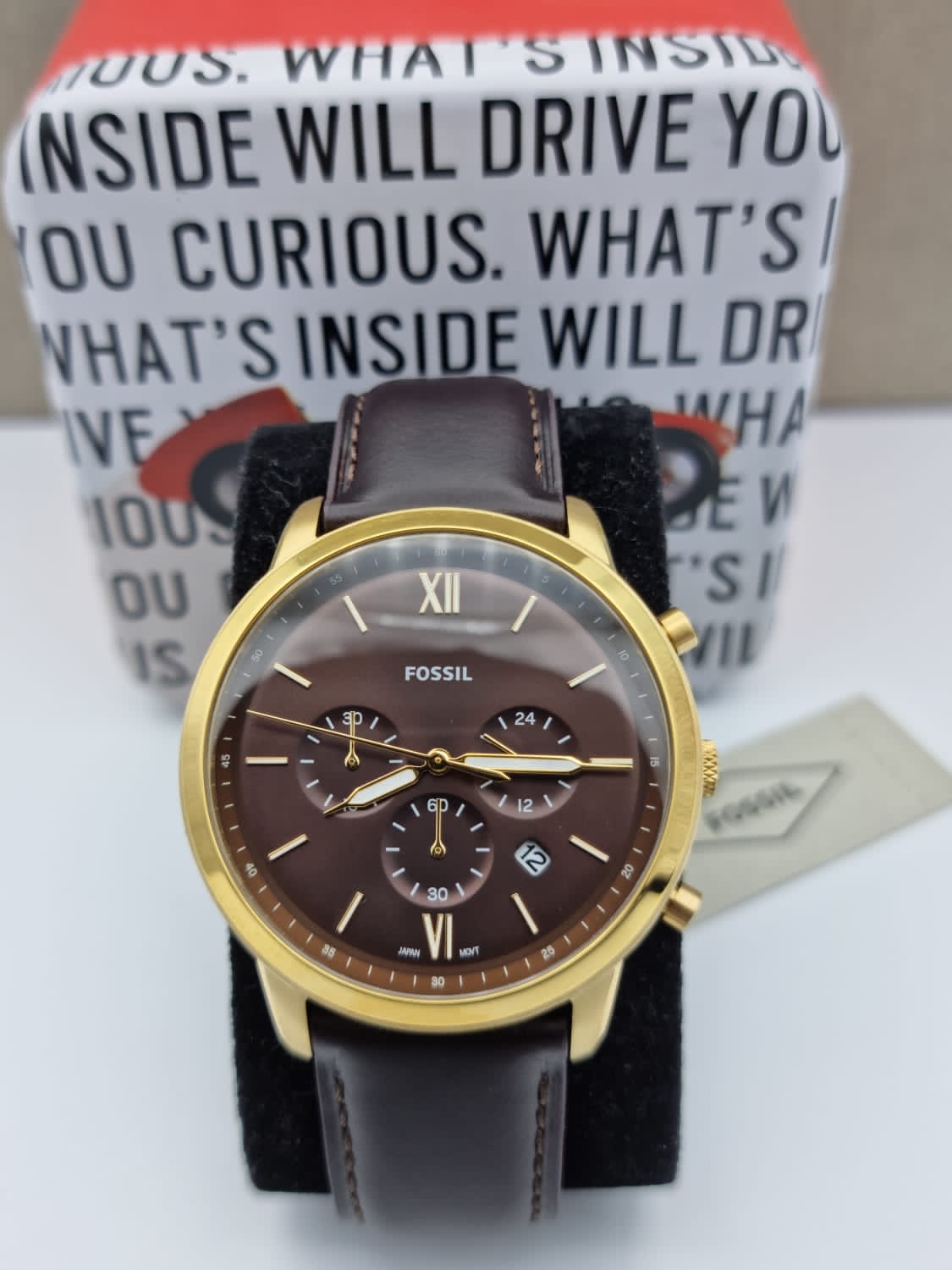 FS5763 Brown Neutra Fossil Chronograph Leather Watch