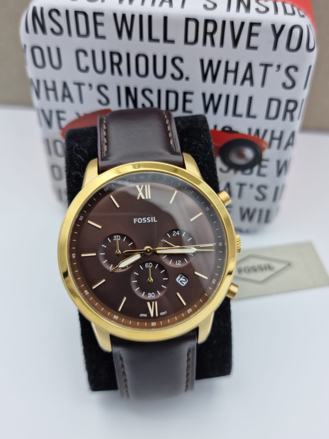 Fossil Neutra Chronograph Brown Leather Watch FS5763