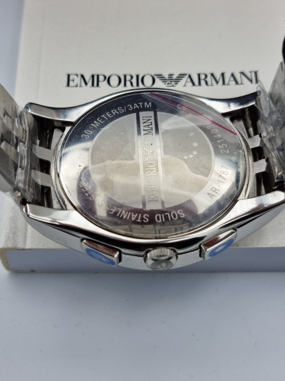Emporio Armani Men’s Stainless Steel Blue Dial 44mm Watch AR1787
