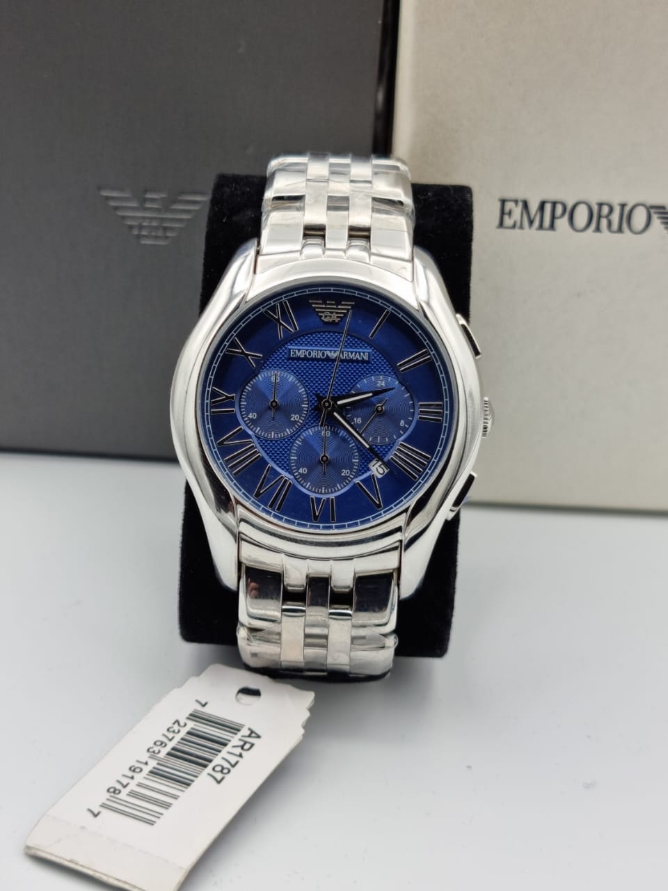 Emporio Armani Men’s Stainless Steel Blue Dial 44mm Watch AR1787