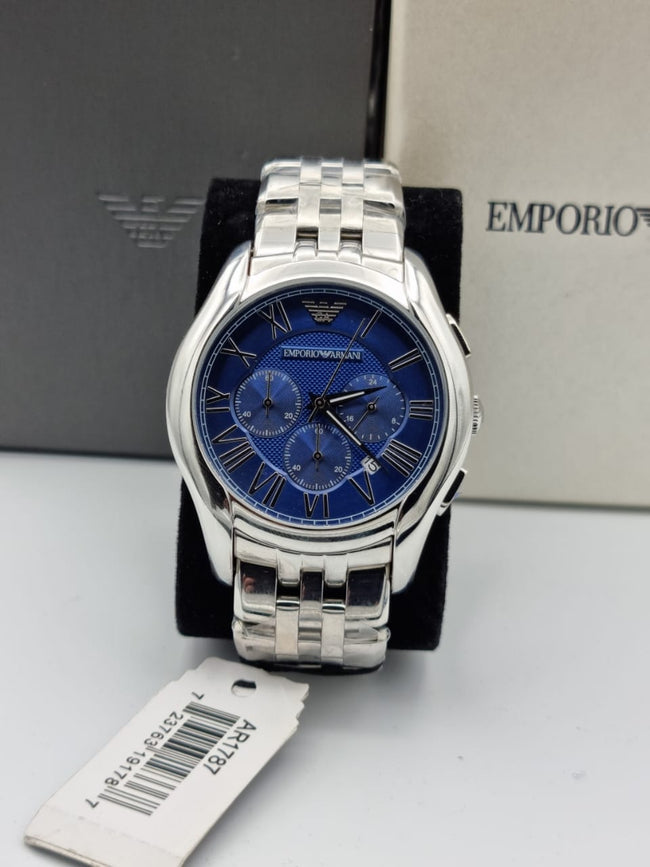 Emporio Armani Men’s Stainless Steel Blue Dial 44mm Watch AR1787 Main Image