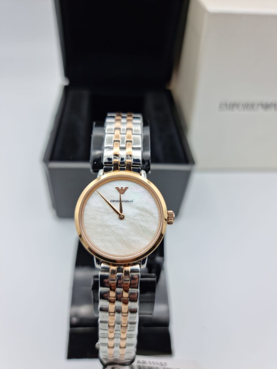 Emporio Armani Women’s Stainless Steel Mother of Pearl Dial 32mm Watch AR11157