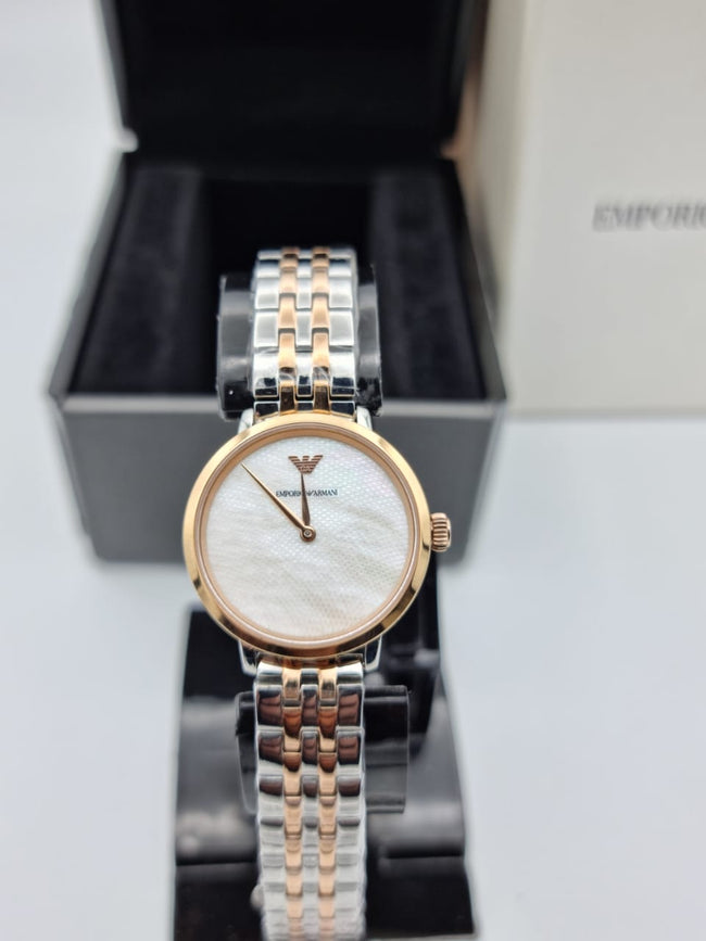 Emporio Armani Women’s Stainless Steel Mother of Pearl Dial 32mm Watch AR11157 Main Image
